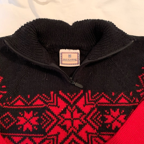 Dale of Norway red and black sweater in size small. - Picture 2 of 4